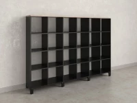 Стеллаж, 24 ячейки 2250х370х1620 RM141-225x37 Дуб Маувелла/Черный