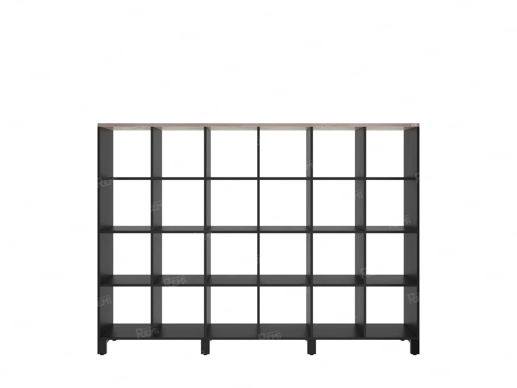 Стеллаж, 24 ячейки 2250х370х1620 RM141-225x37 Дуб Маувелла/Черный