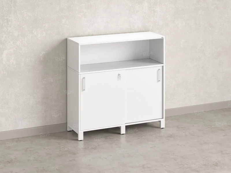 Шкаф-купе низкий, 2 полки с надстройкой 1200x420x1200 RM126-120x42 Белый/Белый