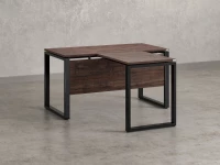 Стол с брифингом с парящей столешницей на О-образных опорах с экраном ЛДСП RM045-10x7 1000x1700x750 Дуб Апрельский шоколад/Черный