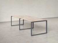 Cтол для переговоров, на О-обазном каркасе 2200x1450x750 RM081-220x145 Дуб Маувелла/Серый