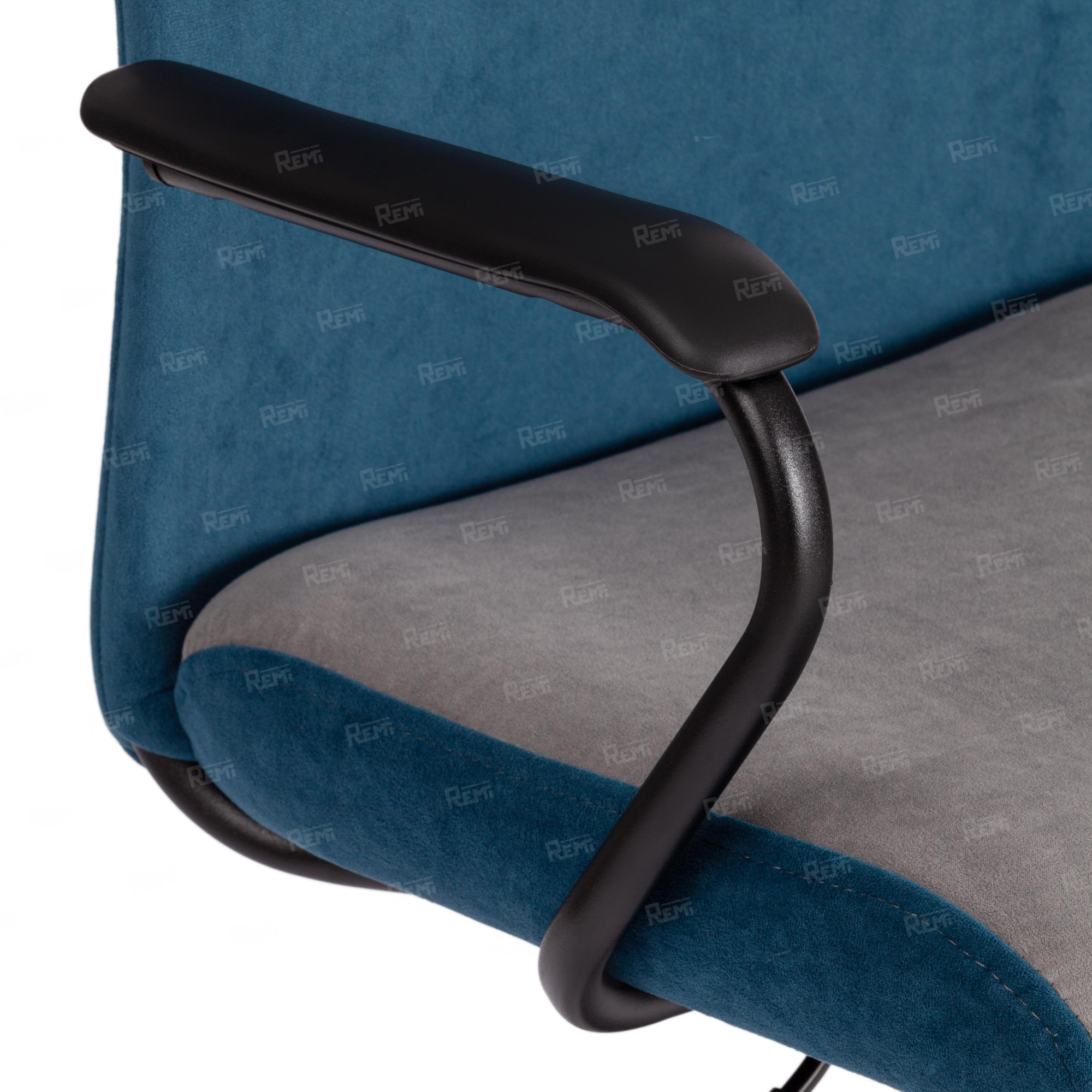 Кресло FLY Серый/Синий, Флок (арт. 21291)