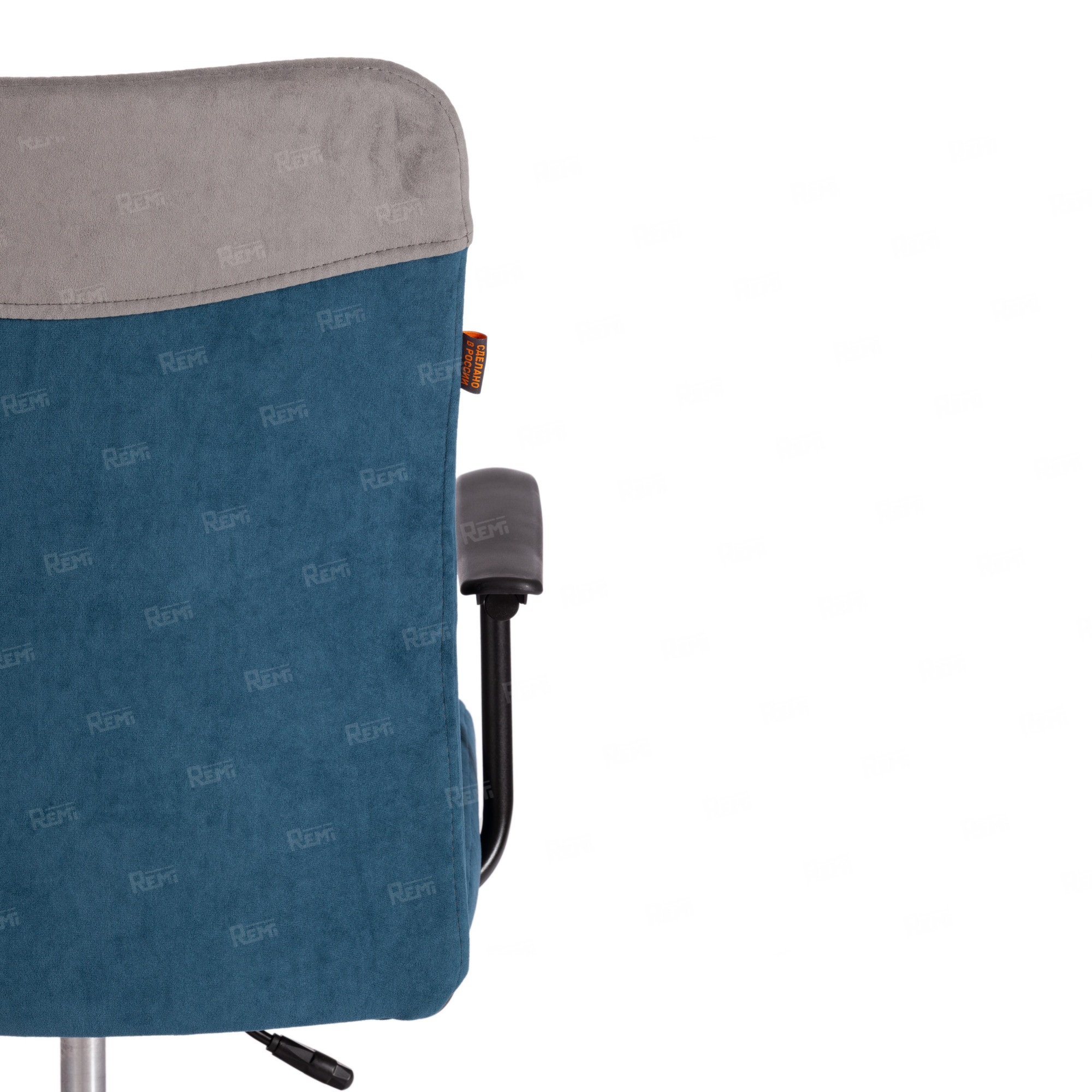 Кресло FLY Серый/Синий, Флок (арт. 21291)