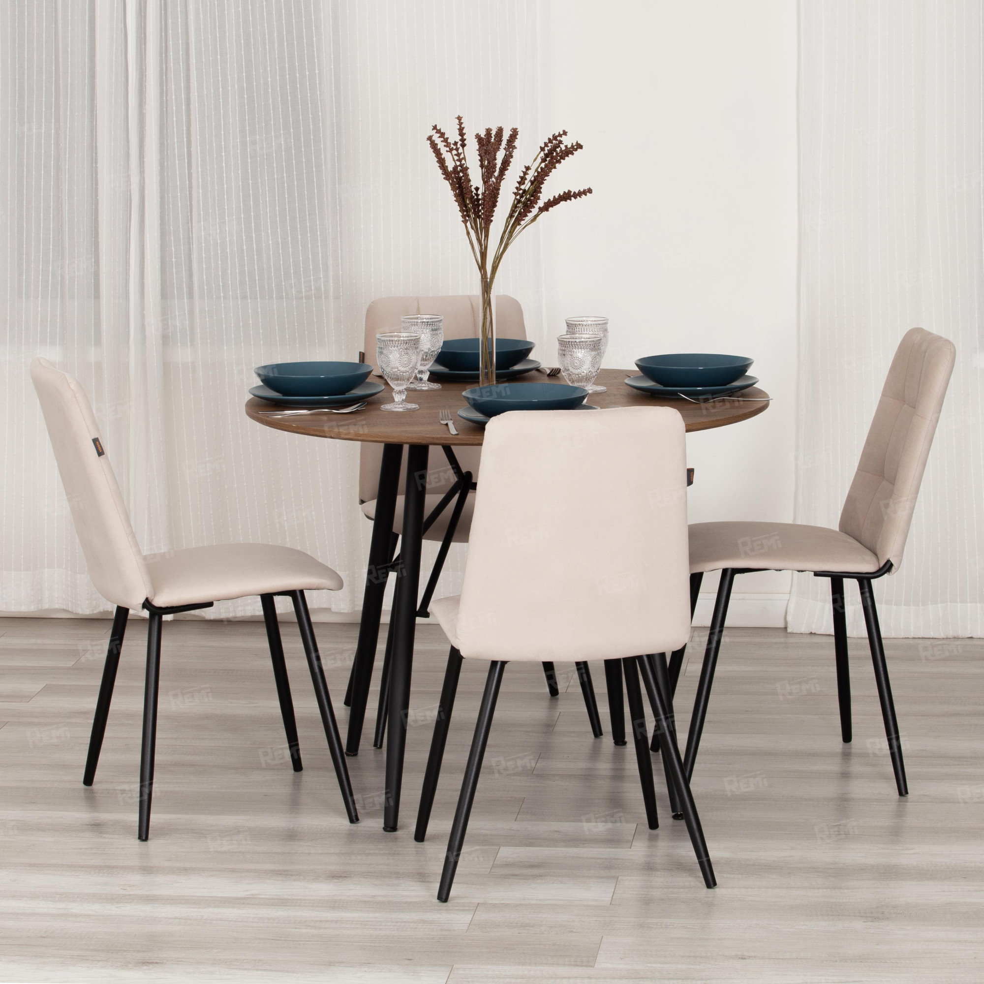 Стул обеденный Asti Бежевый/Бежевый, Флок (арт. 24805)