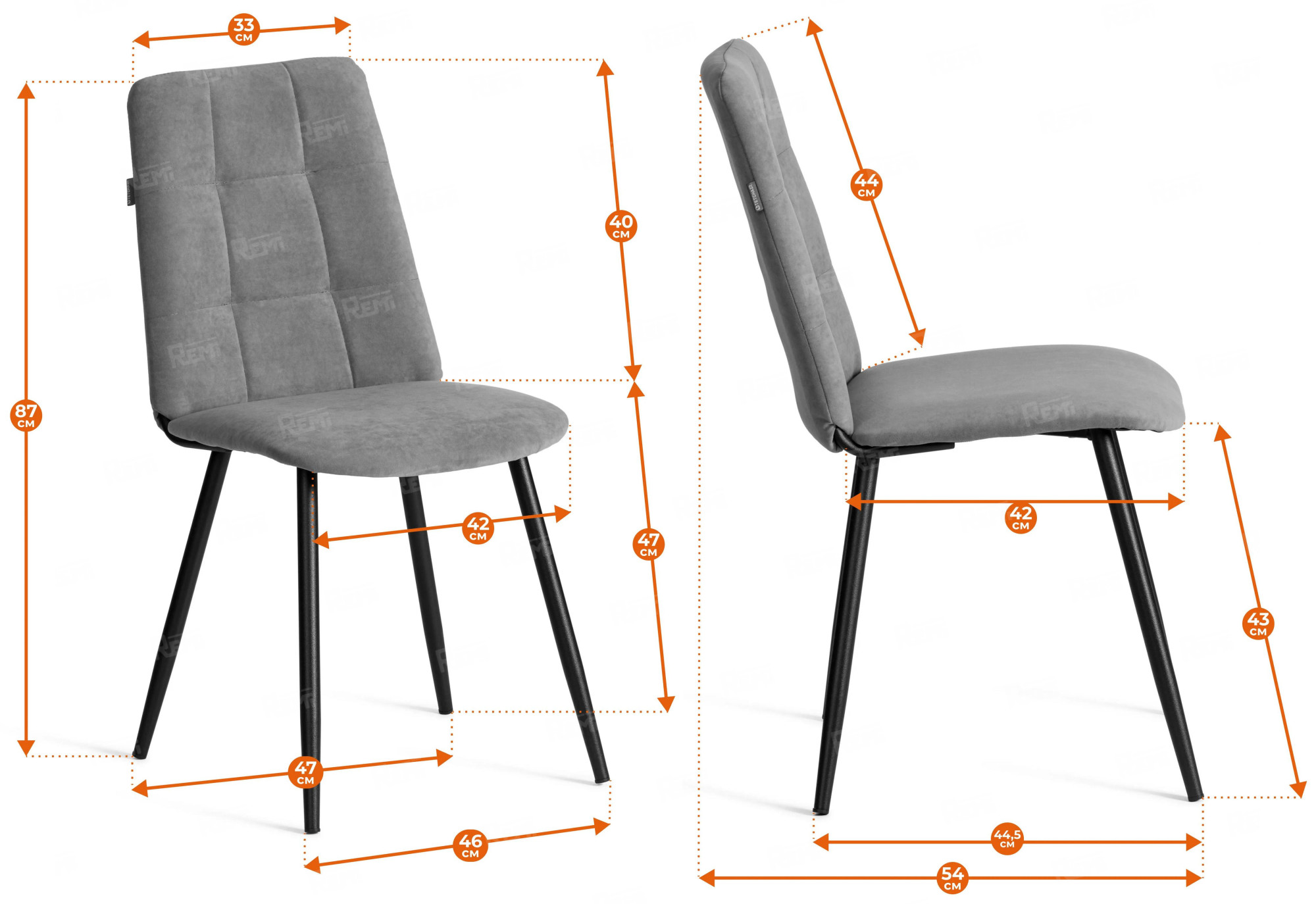 Стул обеденный Asti Бежевый/Бежевый, Флок (арт. 24805)