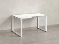 Стол угловой, О-опора, левый 1400x600/900x750, RM055-14x6-9 Белый/Белый