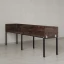 Бенч-система в 1 ряд, 2 рабочих места 5 ЛДСП экранов 2000x600x750 RM167-2-20x6 Дуб Апрельский шоколад/Черный