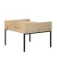 Бенч-система, 2 рабочих места, 5 ЛДСП экранов 1200x1200x750 RM165-4-12x12 Вяз Швейцарский светлый/Черный