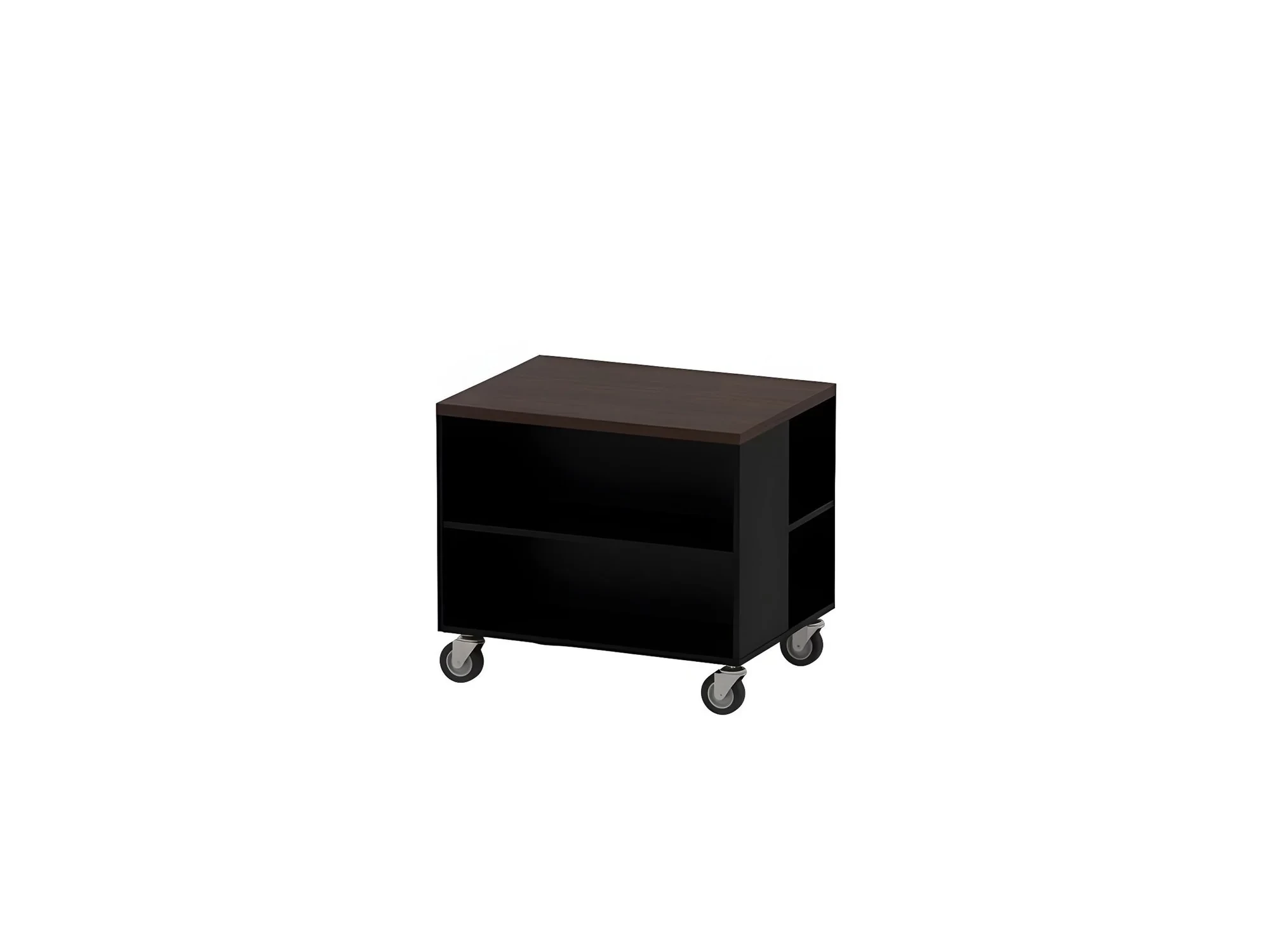 BRL RB012-80х60 Тумба для копира на роликовых опорах 800х600х640 Венге/Черный