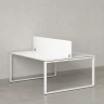 Бенч-система, 2 рабочих места, с одним экраном ЛДСП 1000x1200x750 RM169-2-10x12 Белый/Белый