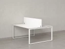 Бенч-система, 2 рабочих места, с одним экраном ЛДСП 1000x1200x750 RM169-2-10x12 Белый/Белый
