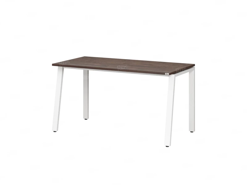 Стол прямой на Л-образных опорах 2000x600x750 RM004-20x6 Дуб Апрельский шоколад/Белый