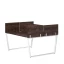 Бенч-система, 2 рабочих места, 5 ЛДСП экранов 1200x1200x750 RM172-4-12x12 Дуб Апрельский шоколад/Белый
