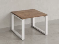 Журнальный стол с полкой 800x800x550 RM182-8x8 Дуб Юстус/Белый