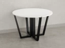 Круглый стол на U-образных опорах 1500x1500x750 RM188-15x15 Белый/Черный