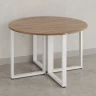 Круглый стол на О-образных опорах 1300x1300x750 RM187-13x13 Дуб Юстус/Белый