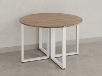 Круглый стол на О-образных опорах 1300x1300x750 RM187-13x13 Дуб Юстус/Белый