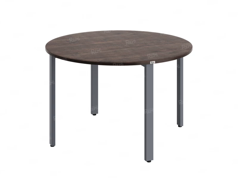 Круглый стол на П-образных опорах 1200x1200x750 RM186-12x12 Дуб Апрельский шоколад/Серый