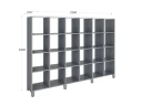 Стеллаж, 24 ячейки 2250х370х1620 RM141-225x37 Серый/Серый