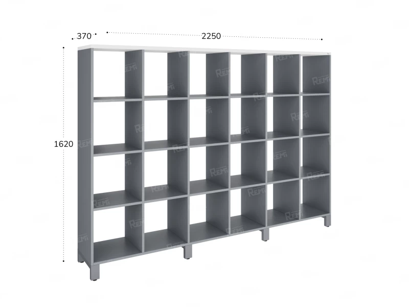 Стеллаж, 24 ячейки 2250х370х1620 RM141-225x37 Серый/Серый