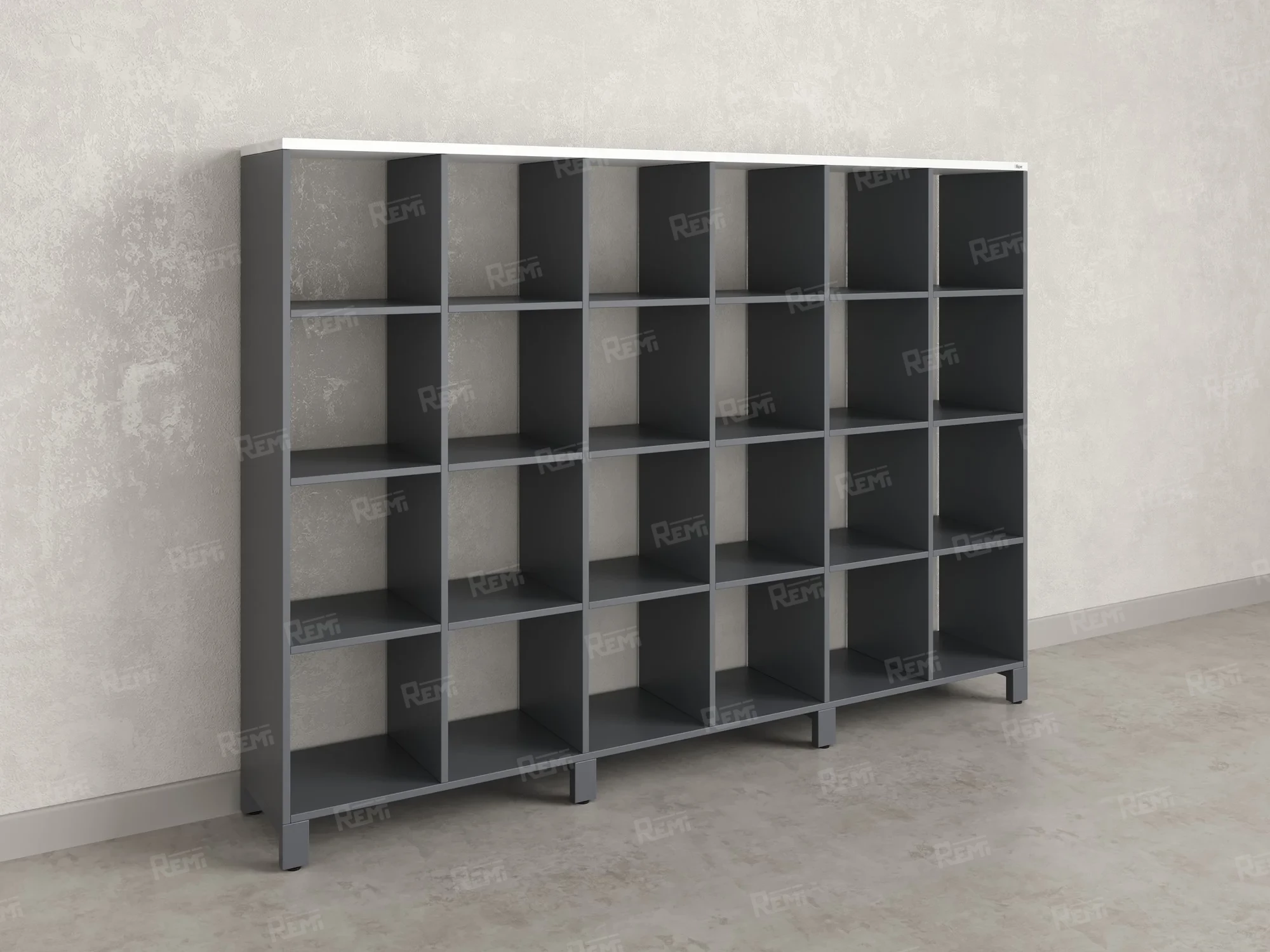 Стеллаж, 24 ячейки 2250х370х1620 RM141-225x37 Серый/Серый
