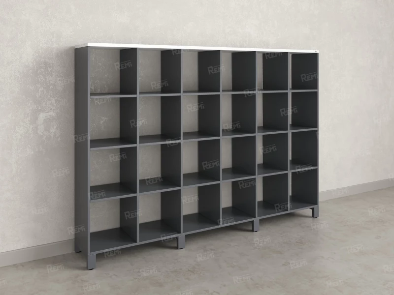 Стеллаж, 24 ячейки 2250х370х1620 RM141-225x37 Серый/Серый