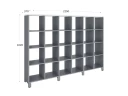 Стеллаж, 24 ячейки 2250х370х1620 RM141-225x37 Серый/Серый