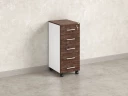 Тумба мобильная, 5 ящиков 400x500x960 RM122-40x50 Дуб Апрельский шоколад/Белый