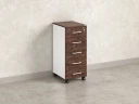 Тумба мобильная, 5 ящиков 400x500x960 RM122-40x50 Дуб Апрельский шоколад/Белый