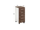 Тумба мобильная, 5 ящиков 400x500x960 RM122-40x50 Дуб Апрельский шоколад/Белый