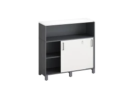Шкаф-купе низкий, 2 полки с надстройкой 1200x420x1200 RM126-120x42 Белый/Серый