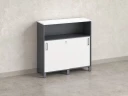 Шкаф-купе низкий, 2 полки с надстройкой 1200x420x1200 RM126-120x42 Белый/Серый