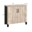 Шкаф низкий распашной, 2 уровня 900x420x850 RM147-90x42 Дуб Маувелла/Черный