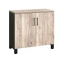 Шкаф низкий распашной, 2 уровня 900x420x850 RM147-90x42 Дуб Маувелла/Черный