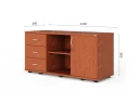 Тумба RLG023 4 ящика 120x45x60 Орех Итальянский, Серия ЛАЙТ | LIGHT