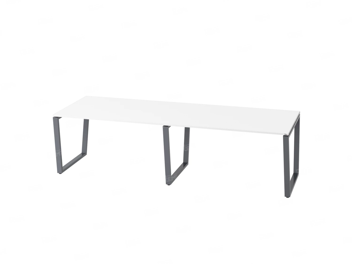 Cтол для переговоров, на V-обазном каркасе 2100x1000x750 RM082-210x100 Белый/Серый