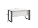 Стол прямой на О-образных опорах с экраном ЛДСП 1200x800x750 RM041-12x8 Белый/Серый