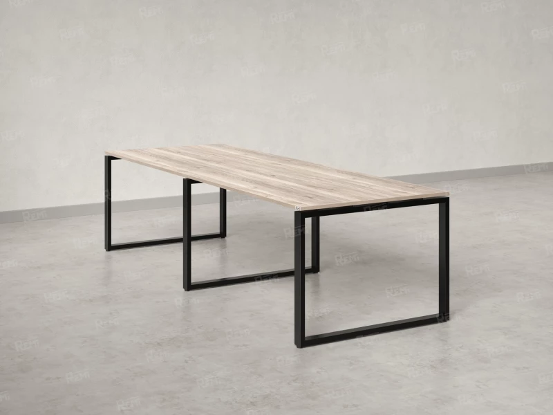 Cтол для переговоров, на О-обазном каркасе 2500x1400x750 RM081-250x140 Дуб Маувелла/Черный