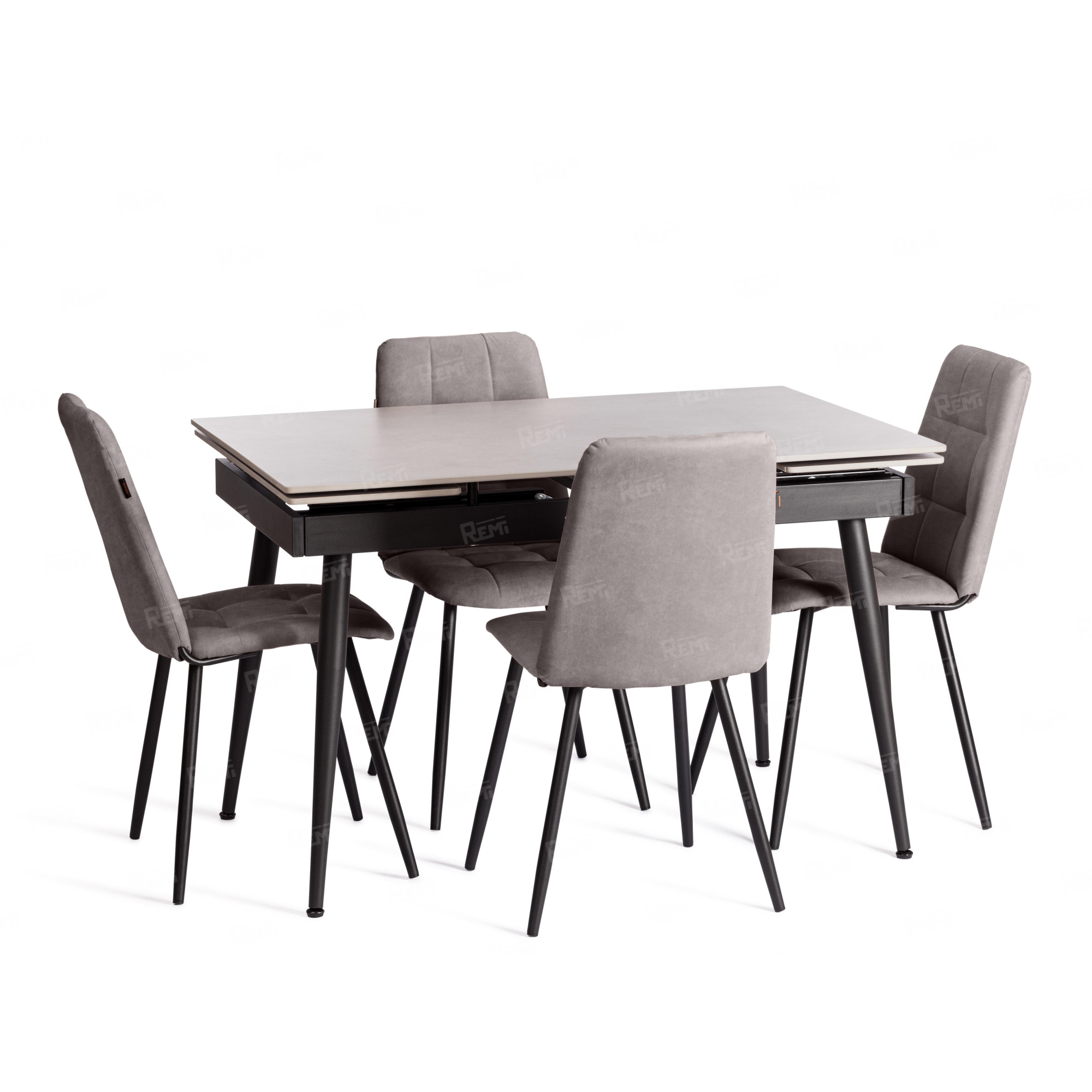 Стул обеденный Asti Серый/Серый, Флок (арт. 24807)