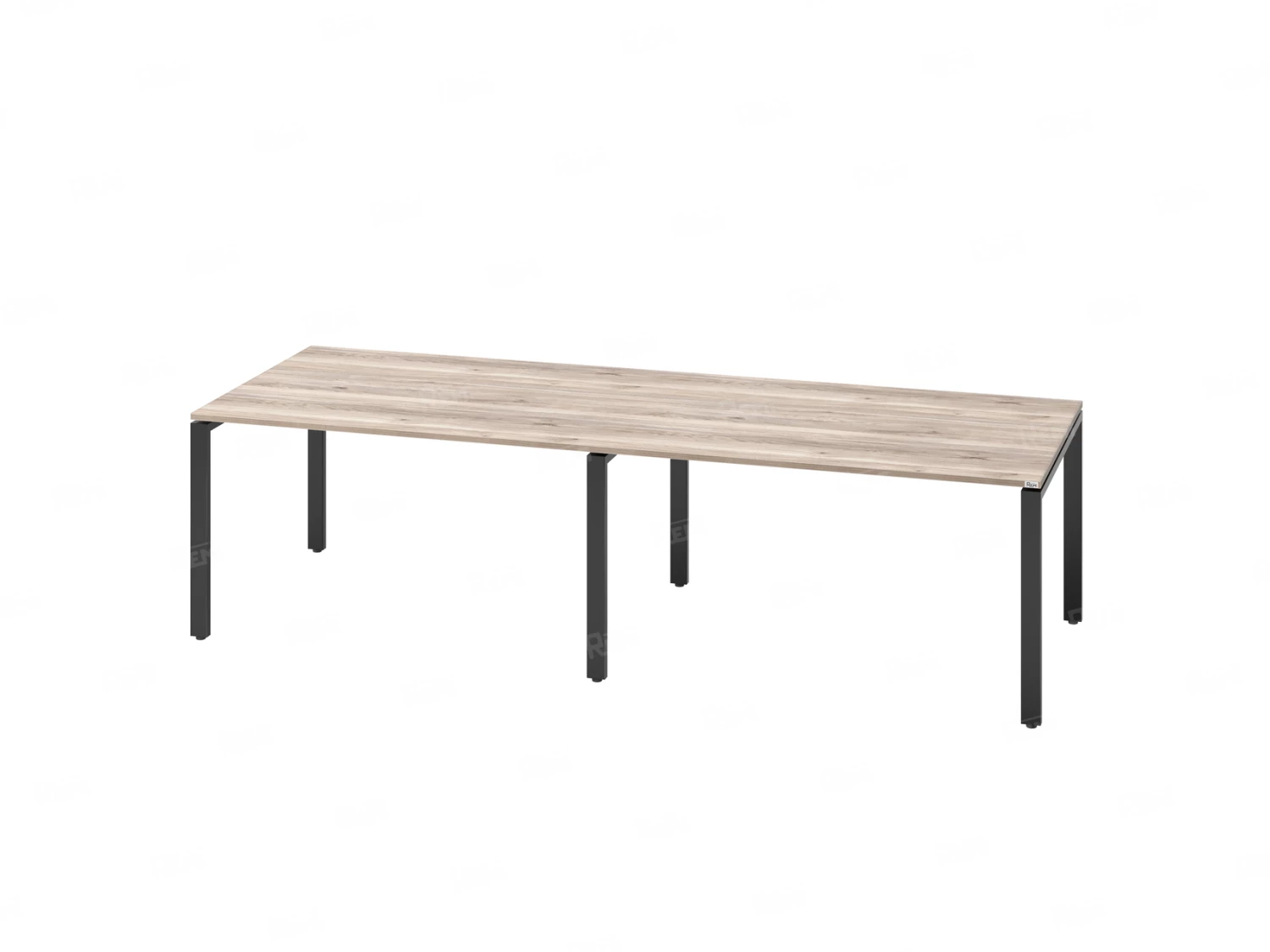 Cтол для переговоров, на П-образном каркасе 2300x1250x750 RM080-230x125 Дуб Маувелла/Черный