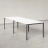 Cтол для переговоров, на П-образном каркасе 2500x1250x750 RM080-250x125 Белый/Серый