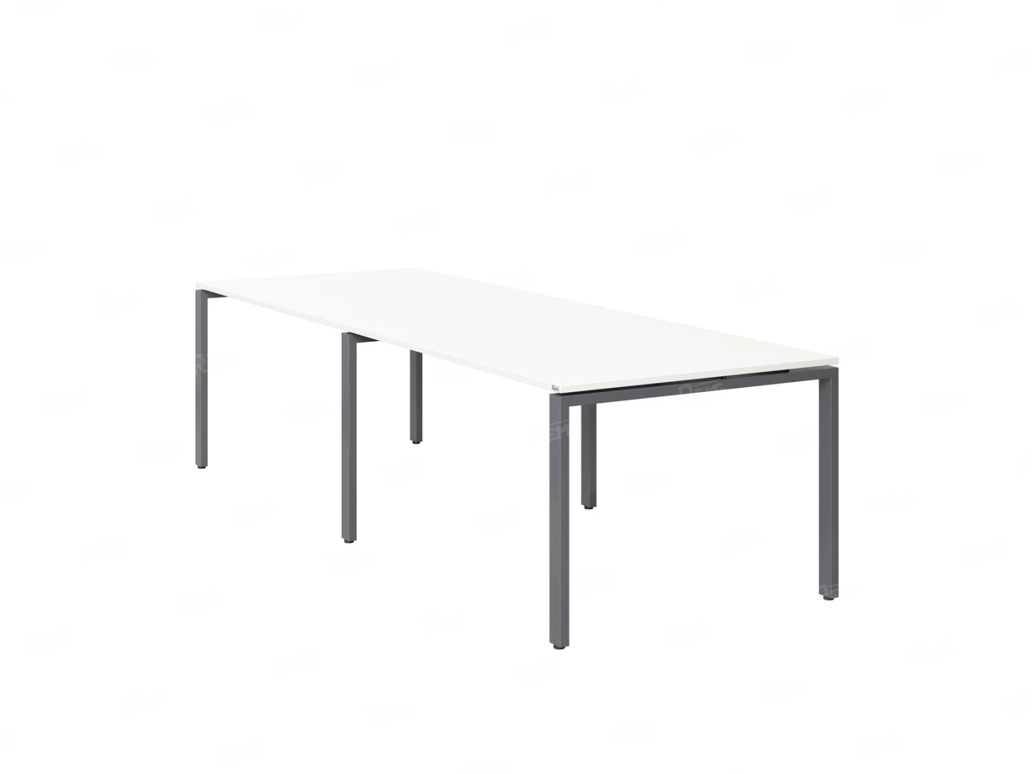 Cтол для переговоров, на П-образном каркасе 2500x1250x750 RM080-250x125 Белый/Серый