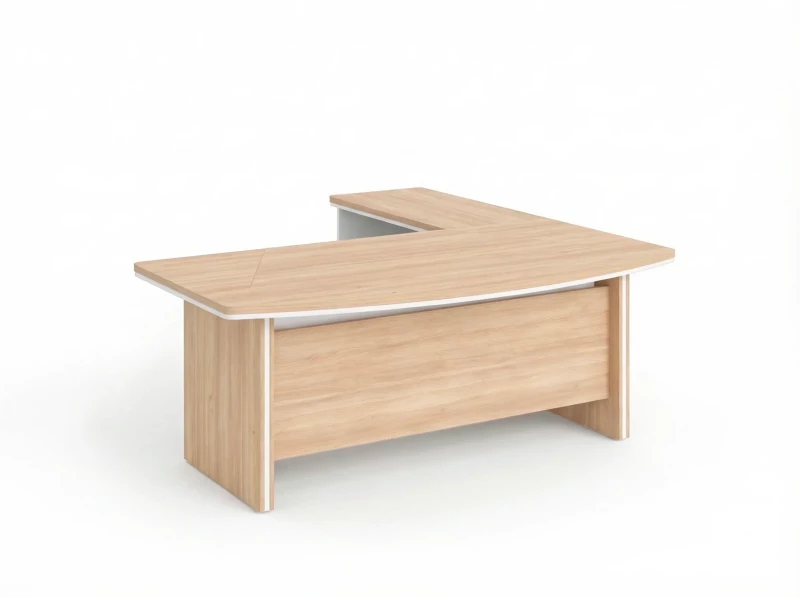 BRL RB070-200x200L Стол руководителя угловой L с тумбой 2 ящика 2000х2000х760 Акация/Белый