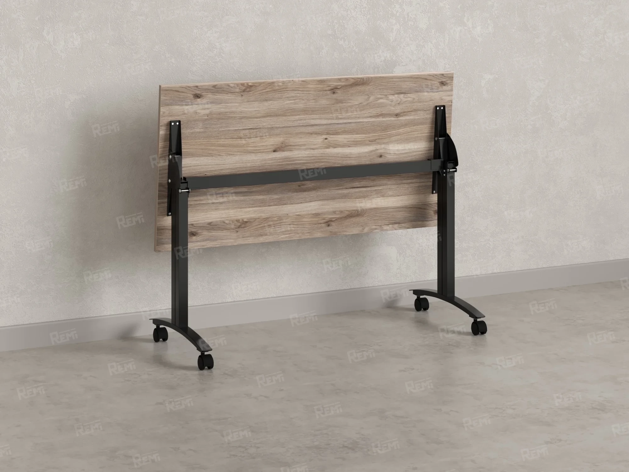 Стол складной, мобильный 800x600x750 RM011-8x6 Дуб Маувелла/Черный