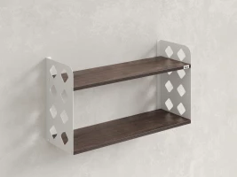 Полка настенная 900x300x500 RM192-90x30 Дуб Апрельский шоколад/Белый