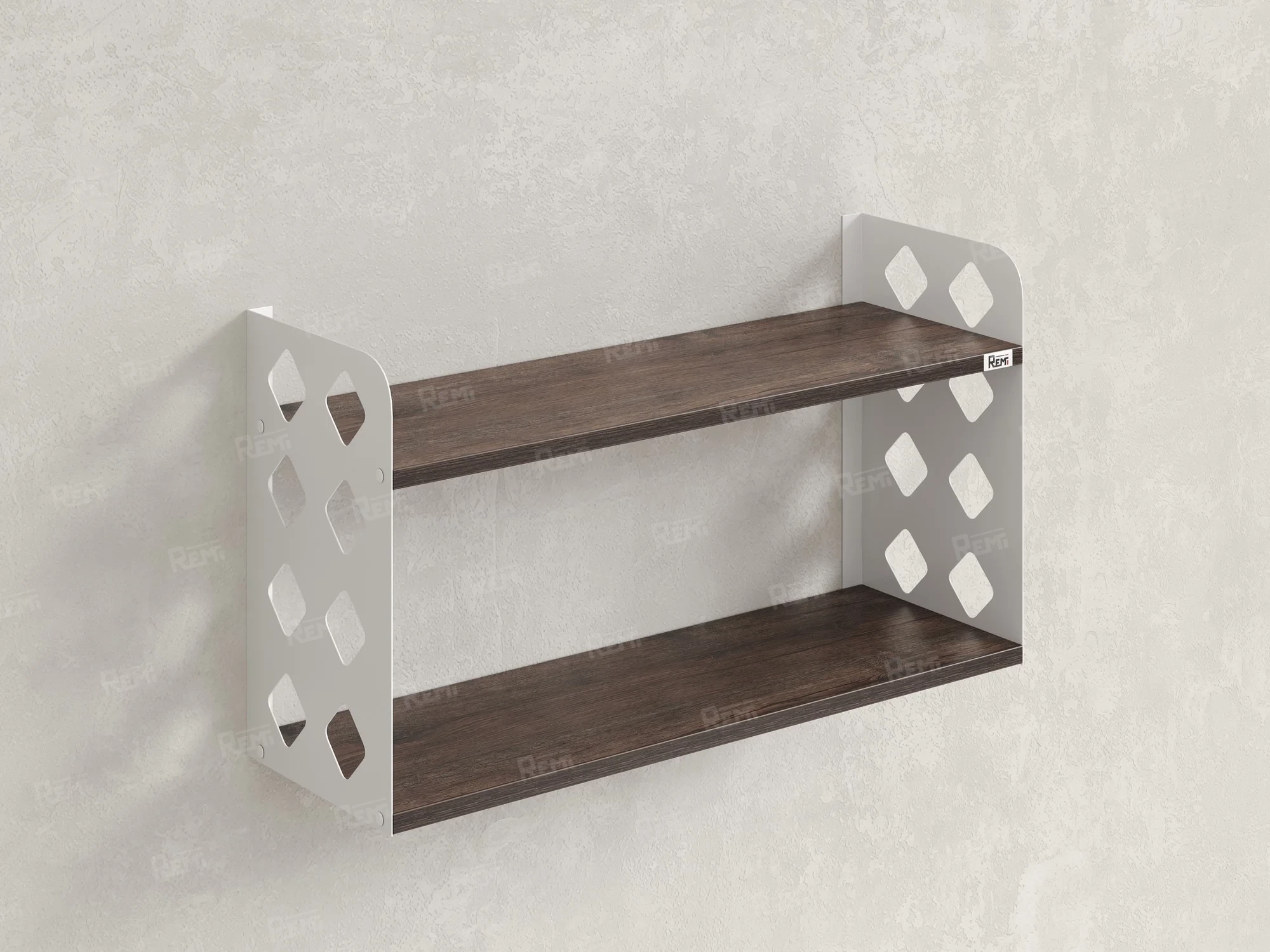 Полка настенная 900x300x500 RM192-90x30 Дуб Апрельский шоколад/Белый