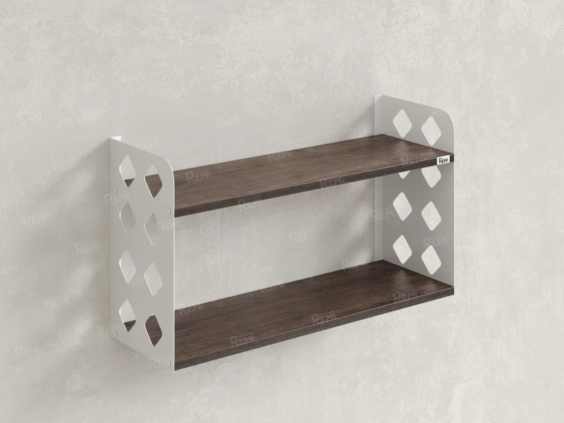 Полка настенная 900x300x500 RM192-90x30 Дуб Апрельский шоколад/Белый