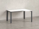 Стол угловой, П-опора, правый 1600x600/900x750, RM052-16x6-9 Белый/Серый