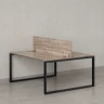 Бенч-система, 2 рабочих места, с одним экраном ЛДСП 1400x1200x750 RM169-2-14x12 Дуб Маувелла/Черный