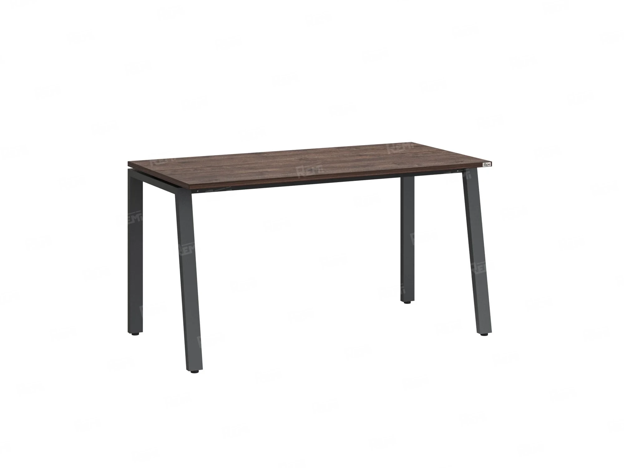 Стол прямой на Л-образных опорах 2000x600x750 RM004-20x6 Дуб Апрельский шоколад/Серый
